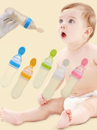 Baby Squeezing Feeding Spoon