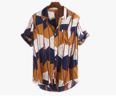 Stylish printed shirt for men short front and long back casual top
