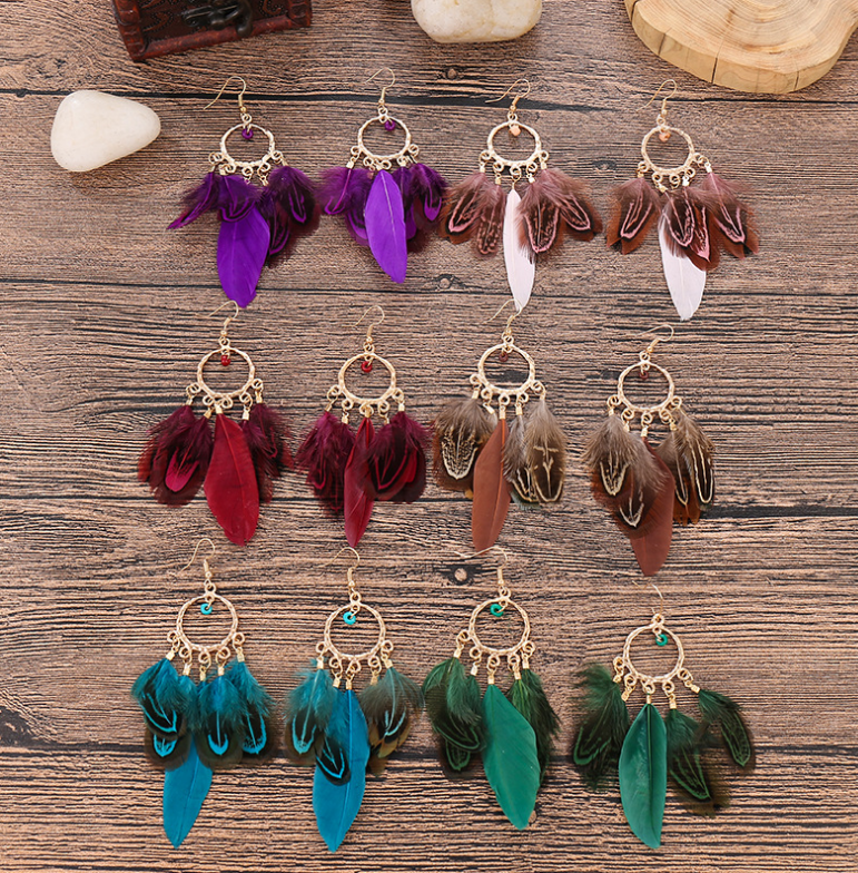 Feather Tassel Earrings