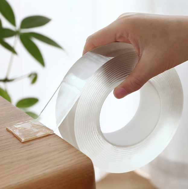 1MM double-sided adhesive nano adsorption film strong ten thousand times non-marking waterproof and high-temperature magic tape