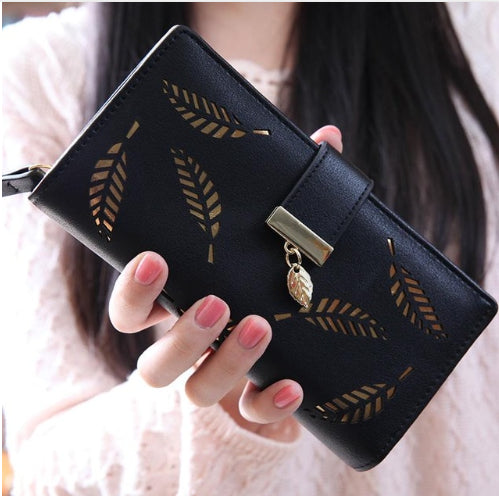 Ladies Gold leaves wallet