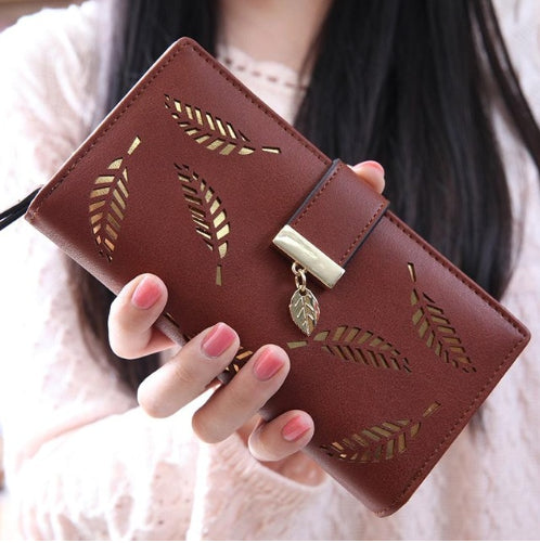 Ladies Gold leaves wallet