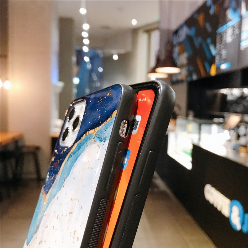 iPhone Gold Foil Marble Glitter Phone Case