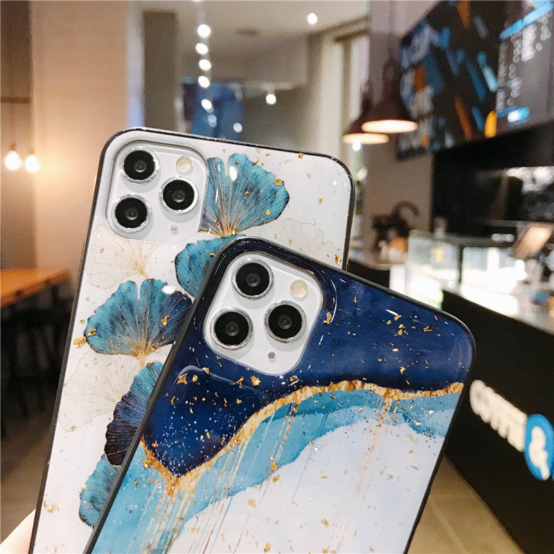 iPhone Gold Foil Marble Glitter Phone Case