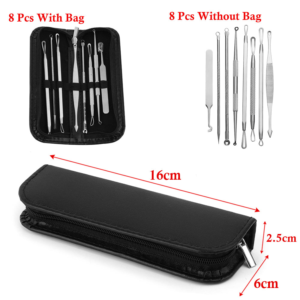 1 Set Stainless Steel Extractor Blackhead Remover