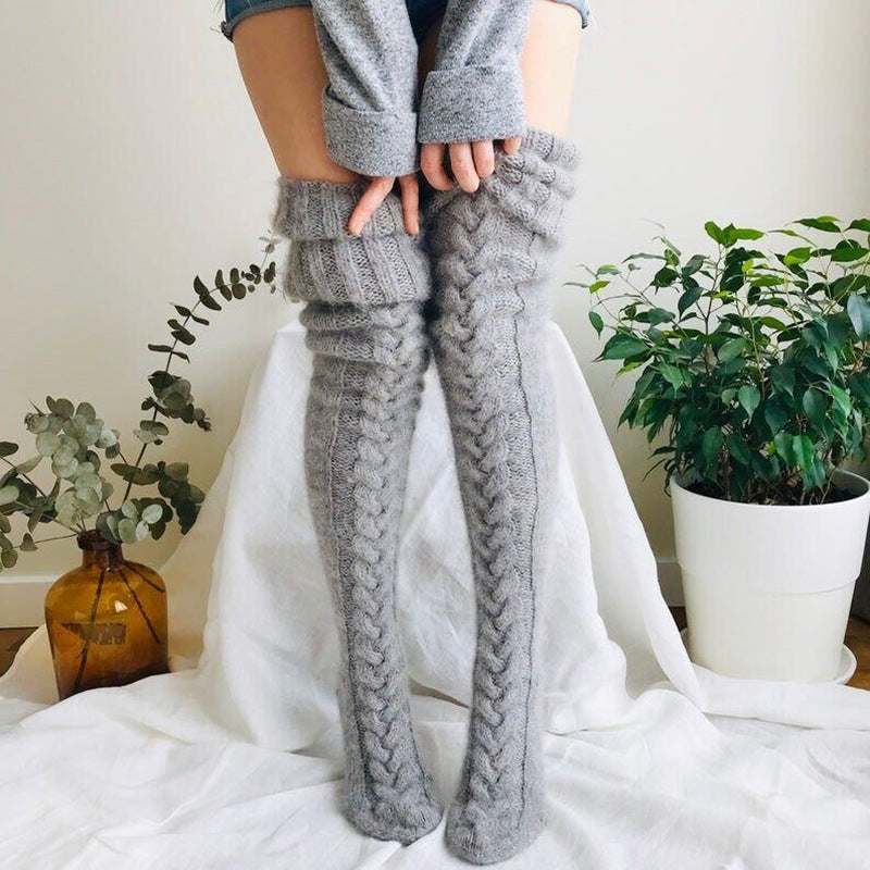 Warm Thigh High Socks For Ladies