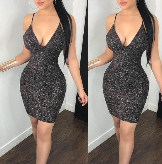 Hollow Open Back Slim Skirt