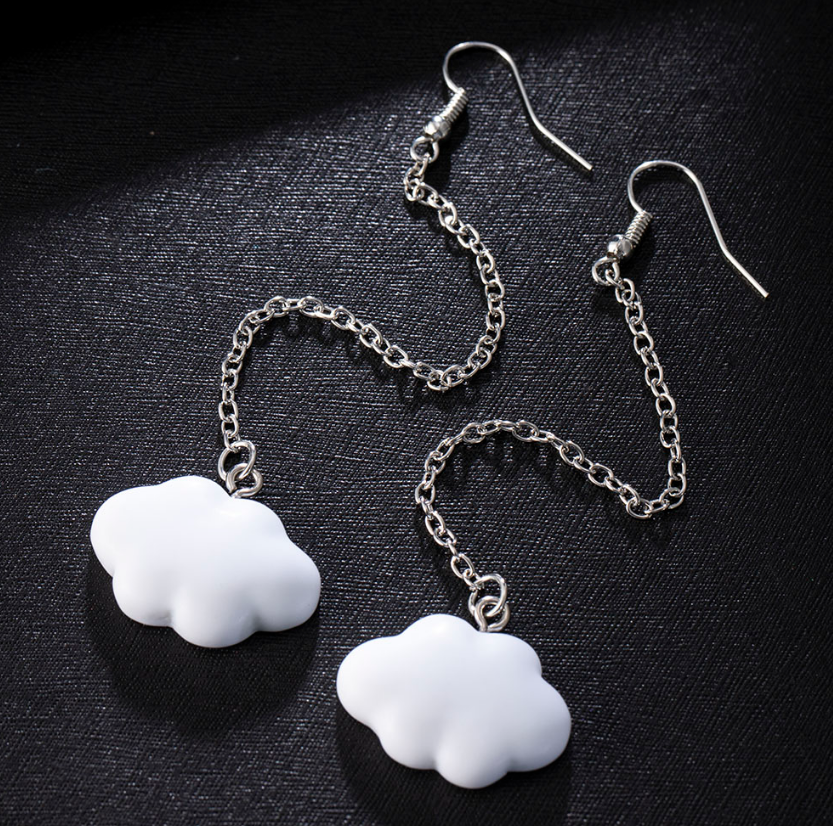 White Dangling Earrings