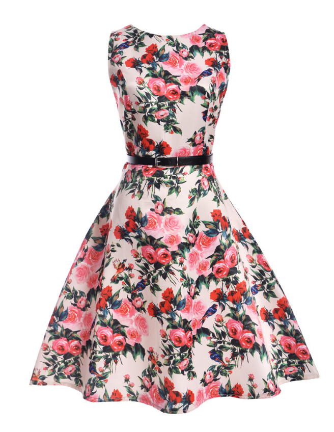 Ladies Casual Vintage Dress