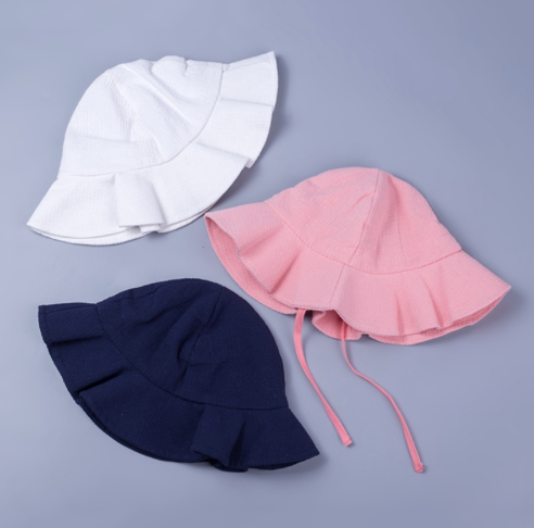 Cotton Baby Hat With Wide Brim