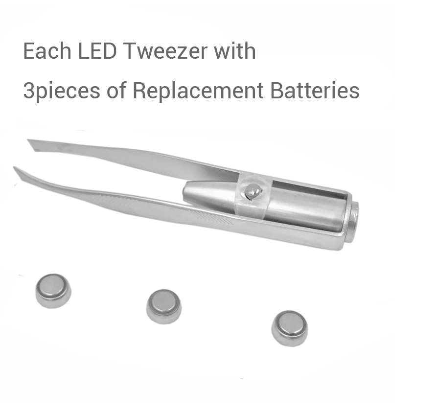 Eyebrow clip with LED light