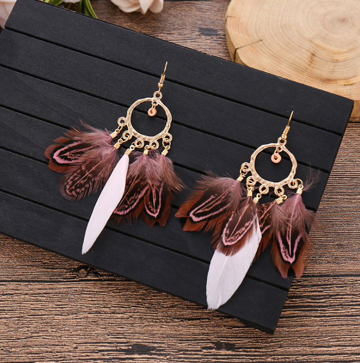 Feather Tassel Earrings