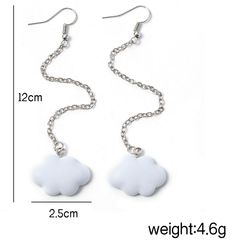 White Dangling Earrings