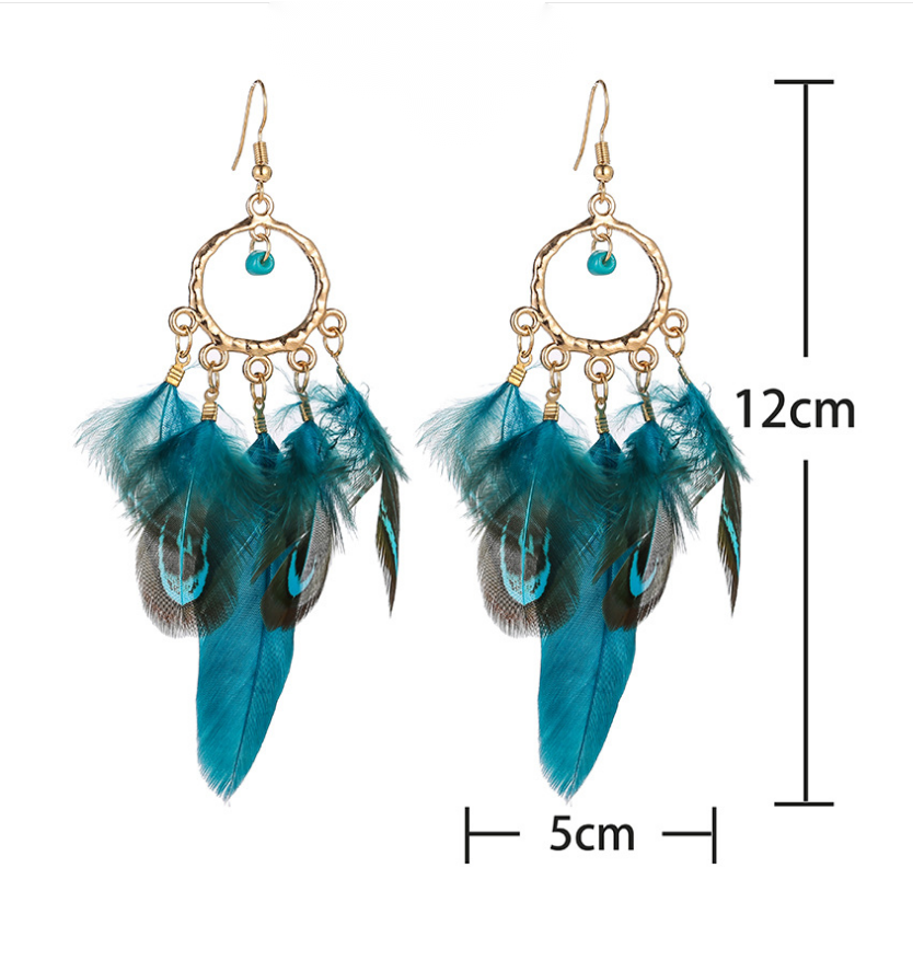 Feather Tassel Earrings