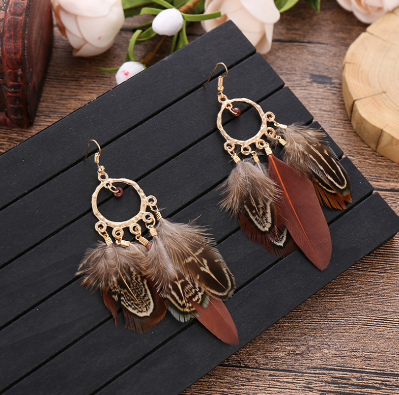 Feather Tassel Earrings
