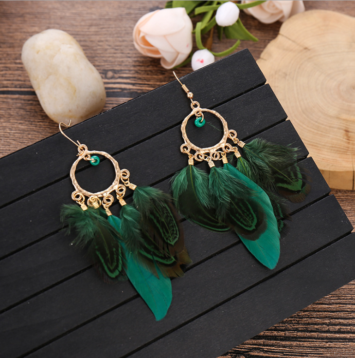 Feather Tassel Earrings