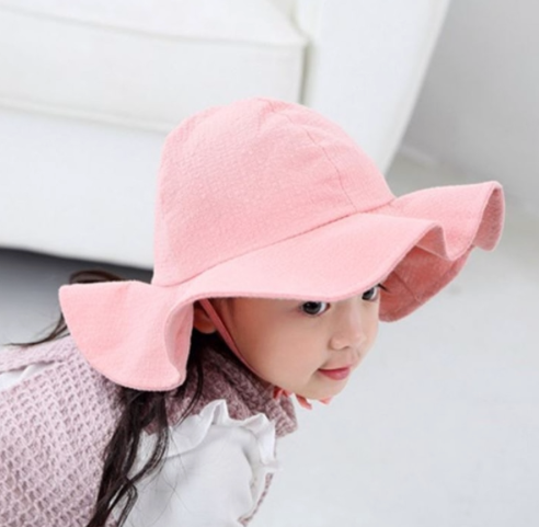 Cotton Baby Hat With Wide Brim