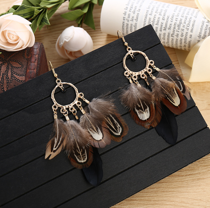 Feather Tassel Earrings