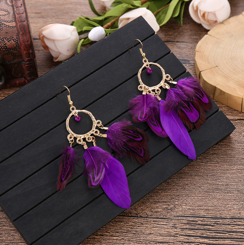 Feather Tassel Earrings