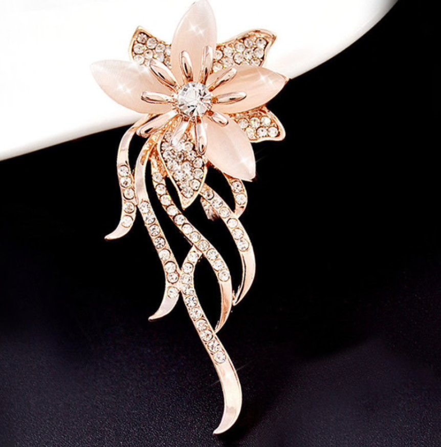 Gold Flower Brooch