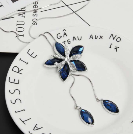 Crystal Flower Necklace
