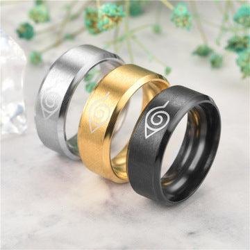 Titanium Naruto Man's Ring