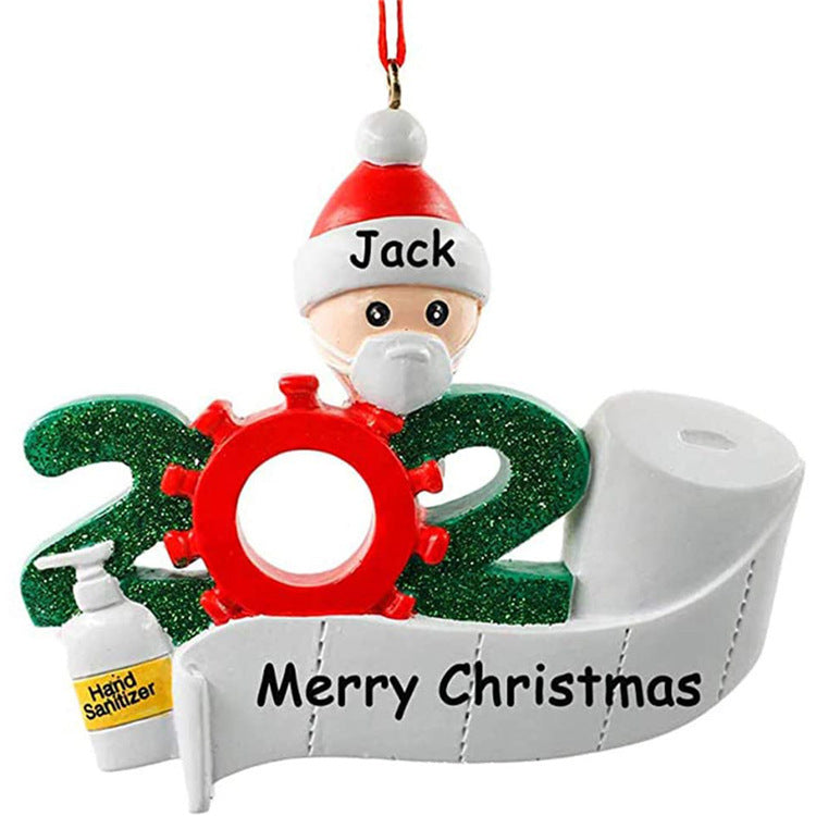 2020 Mask Isolation Christmas Pendant