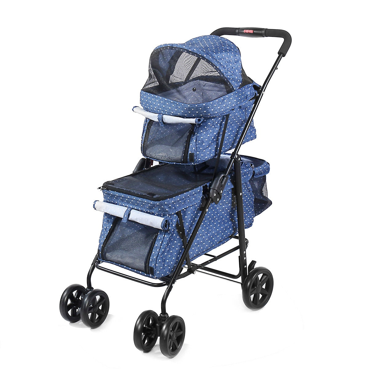 NEW 2 In 1 Outdoor Double Deck Carrier Pet Stroller