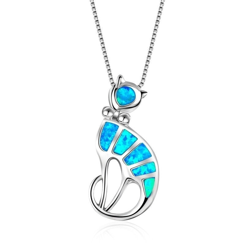 FDLK Fashion Blue Opal Sea Turtle Pendant Necklaces for Women Female Animal Wedding Statement Chain Necklace Ocean Beach Jewelr
