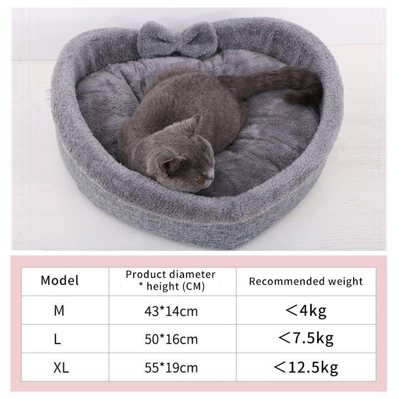 Heart-shaped Cat Bed
