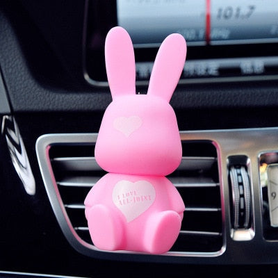 Baby Rabbits Cute Car Accessories Interior Woman Burst Eye Rabbit Doll Car Air-conditioning Outlet Perfume Clip Auto Ornament Gift