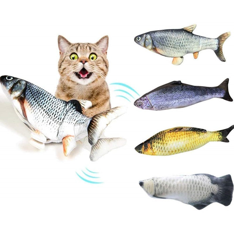 Realistic Moving Fish Electric Toy For Cat