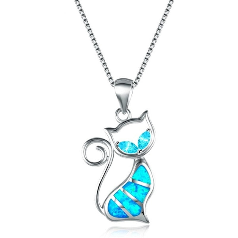 FDLK Fashion Blue Opal Sea Turtle Pendant Necklaces for Women Female Animal Wedding Statement Chain Necklace Ocean Beach Jewelr