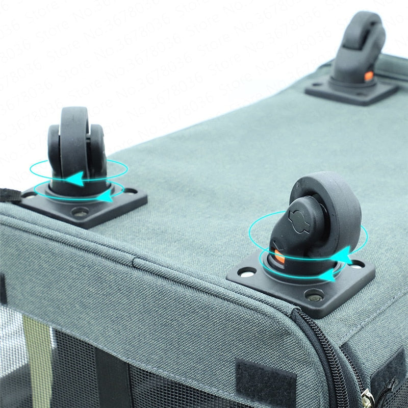 Collapsible Universal Wheel Portable Pulley Dog Travel Bag