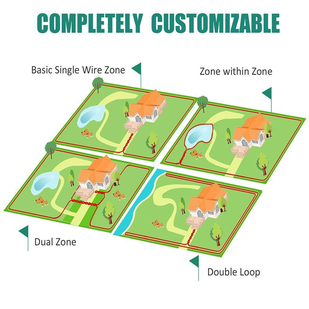 500m Wireless Dog Electric Fence Waterproof Rechargeable Dogs Collar