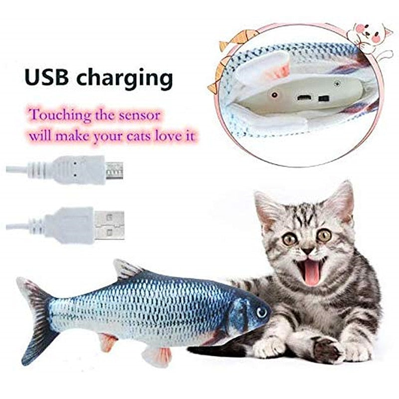 Realistic Moving Fish Electric Toy For Cat