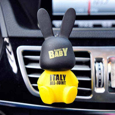 Baby Rabbits Cute Car Accessories Interior Woman Burst Eye Rabbit Doll Car Air-conditioning Outlet Perfume Clip Auto Ornament Gift