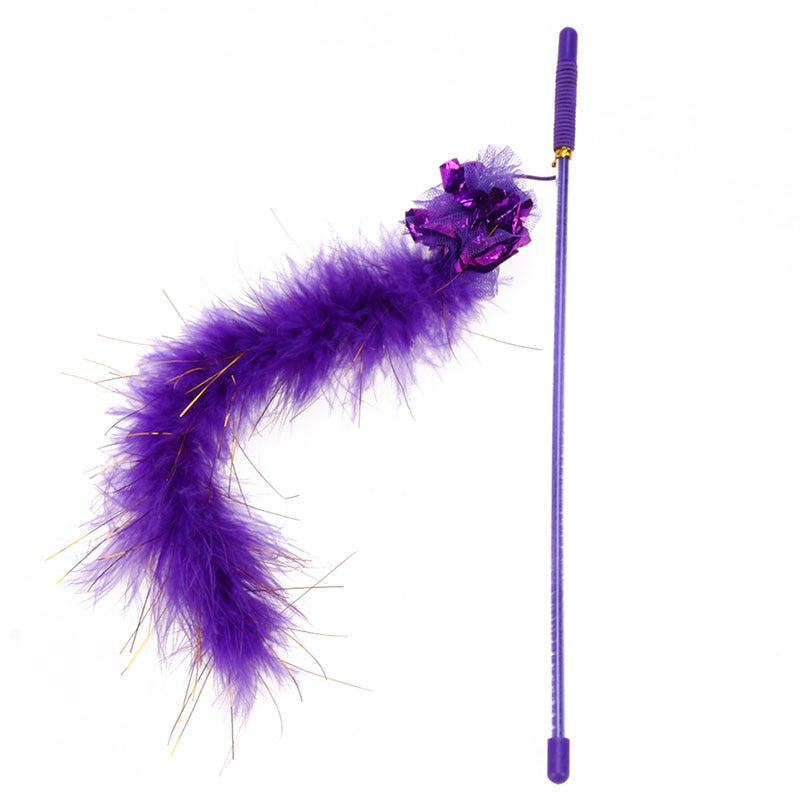 Cute Colorful Rod Teaser Wand Cat Toys