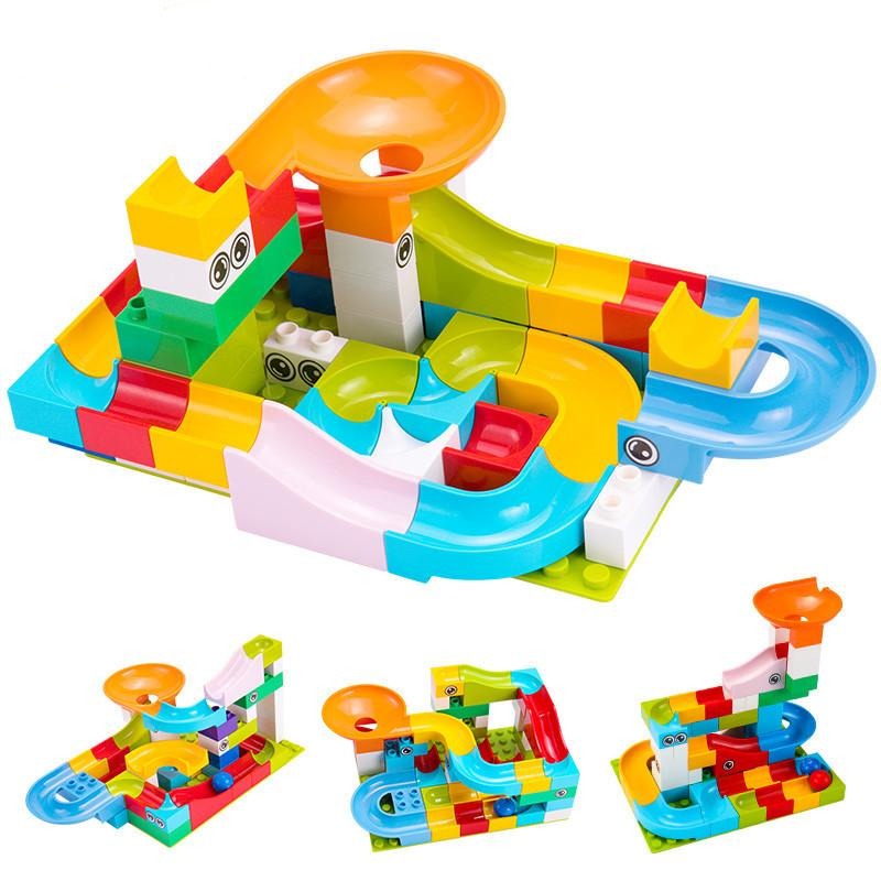 52Pcs Big Size Educational Bricks Race Run Block