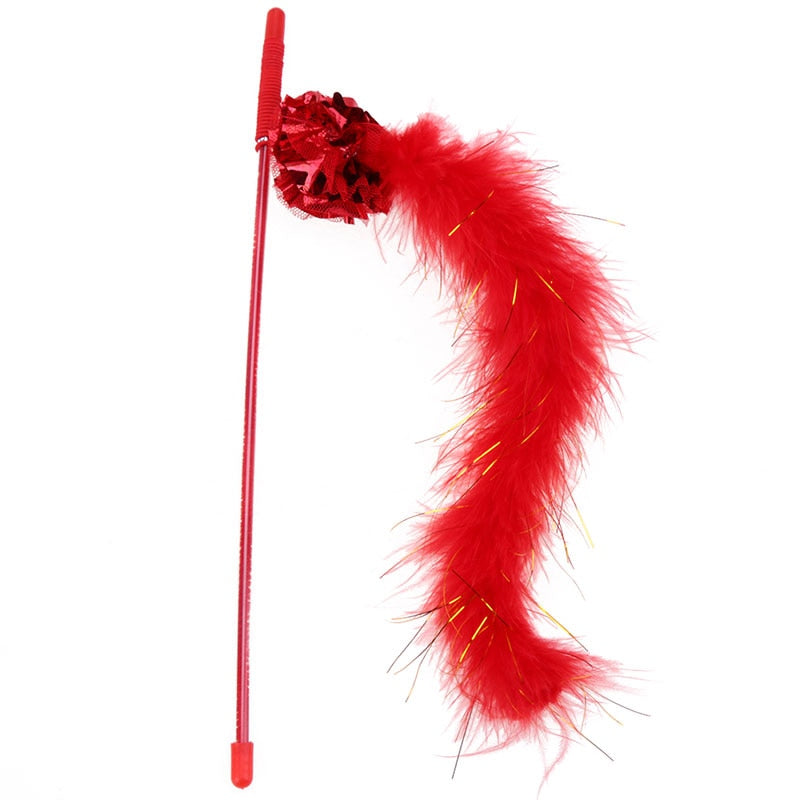 Cute Colorful Rod Teaser Wand Cat Toys