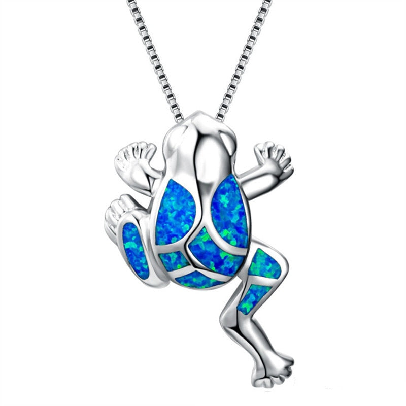 FDLK Fashion Blue Opal Sea Turtle Pendant Necklaces for Women Female Animal Wedding Statement Chain Necklace Ocean Beach Jewelr