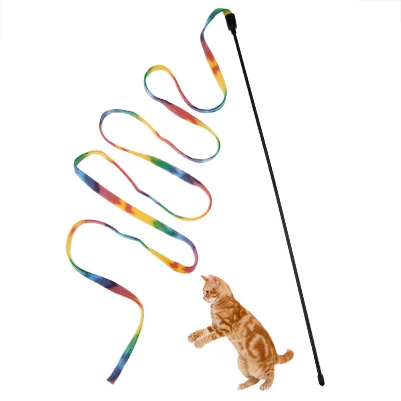Cute Colorful Rod Teaser Wand Cat Toys