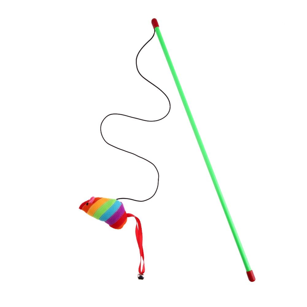 Cute Colorful Rod Teaser Wand Cat Toys