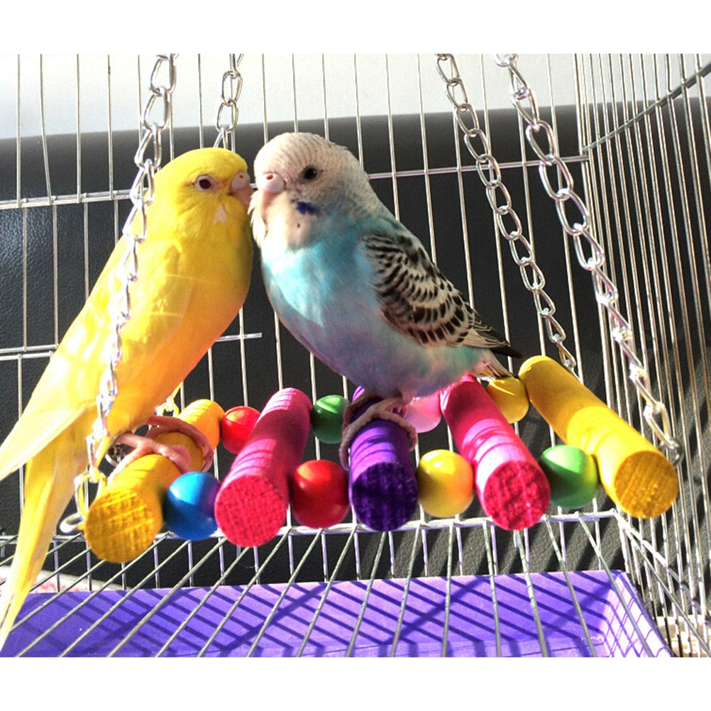 Parrot Parakeet Budgie Cockatiel Cage Bird Toys Hanging Toy Brinquedo Hammock Swing Toy