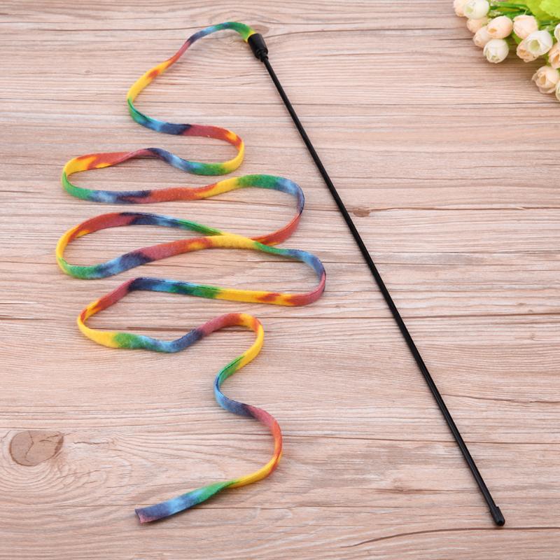Cute Colorful Rod Teaser Wand Cat Toys