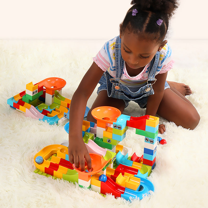 52Pcs Big Size Educational Bricks Race Run Block