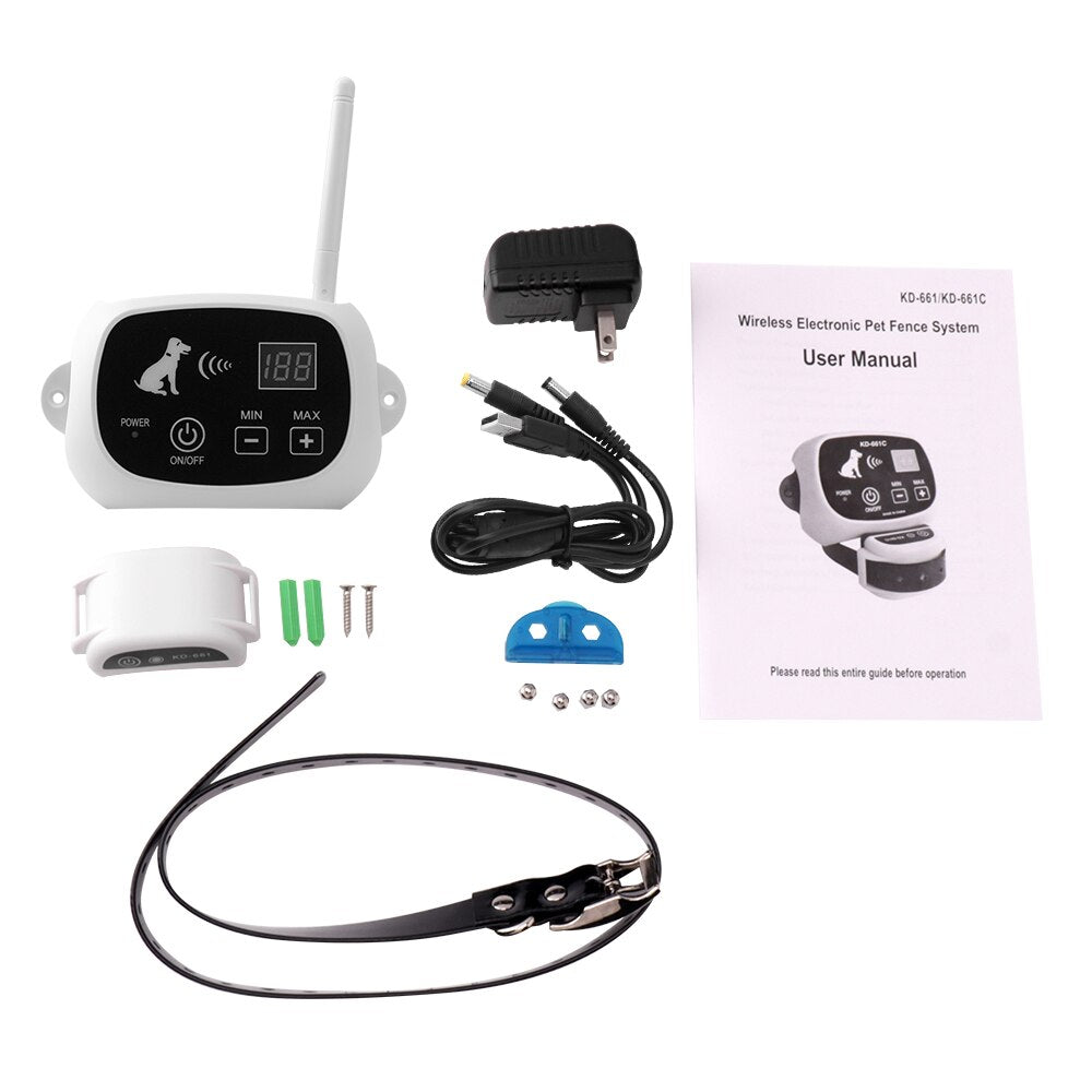 Wireless Waterproof Remote Electronic Fencing Dog Training Collar