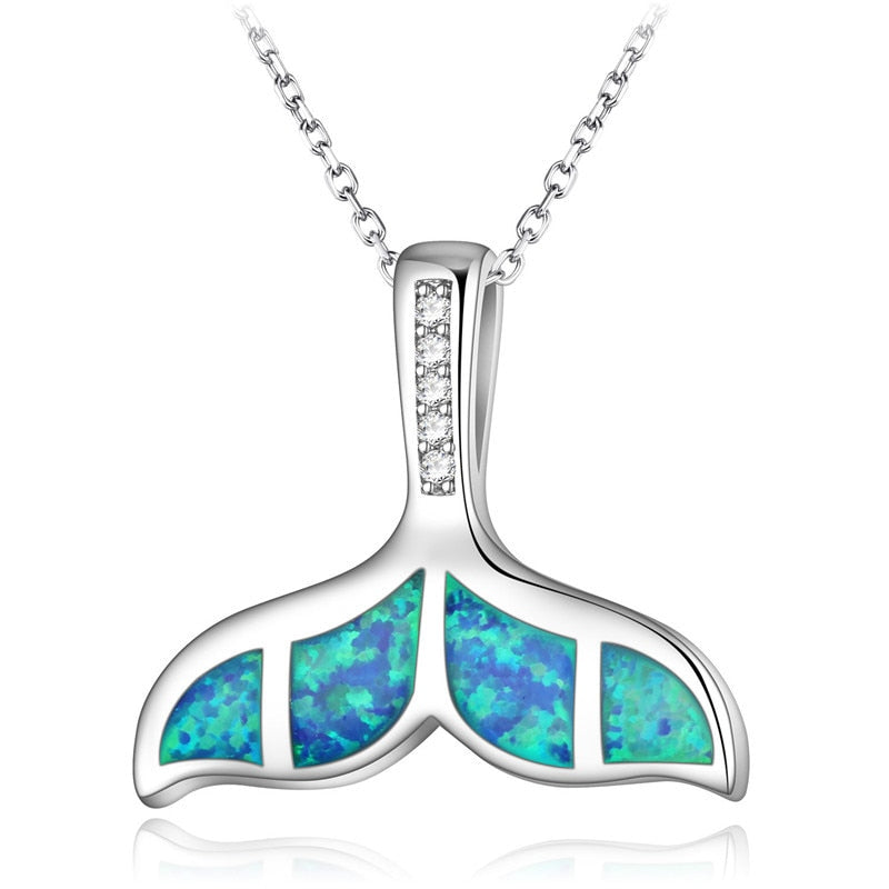 FDLK Fashion Blue Opal Sea Turtle Pendant Necklaces for Women Female Animal Wedding Statement Chain Necklace Ocean Beach Jewelr