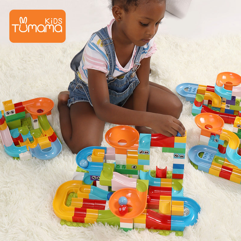 52Pcs Big Size Educational Bricks Race Run Block