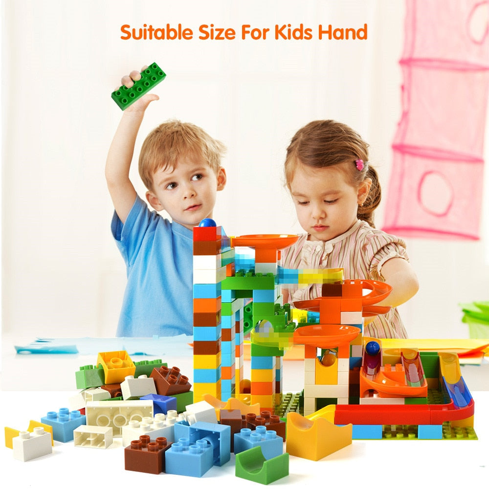 52Pcs Big Size Educational Bricks Race Run Block